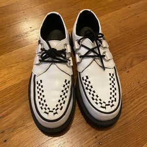 T.U.K. White Platform Creepers